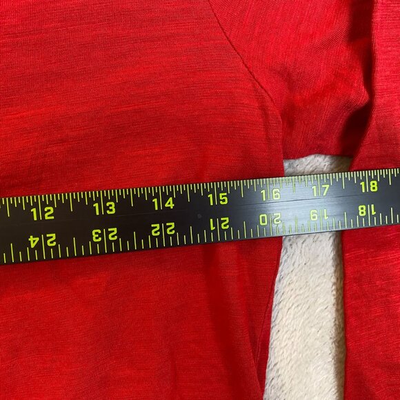 Banana Republic Womans Crewneck Top Size Small Red Long Sleeve Cotton Blend - Picture 4 of 7